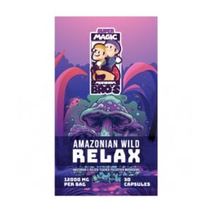 Super Magic Mushroom Bro’s - Amazonian Wild RELAX - 400MG Capsules | Shroom Gummies Canada