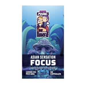 Super Magic Mushroom Bro’s - Asian Sensation FOCUS - 400MG Capsules | Shroom Gummies Canada